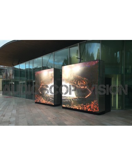 Louer location ecran led plein jour extérieur mur led écran géant prix outdoor cinéma plein air Avignon, Grenoble, Lyon, Salon d